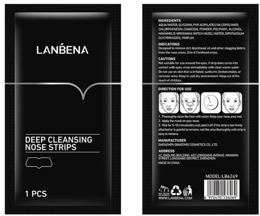 ماسک ورقه ای بینی پاک کننده عمیق لانبنا LANBENA