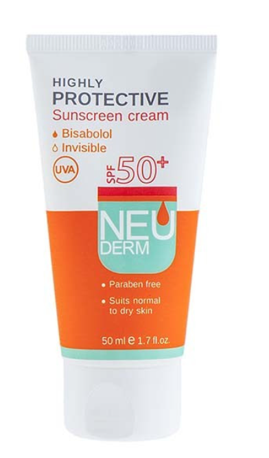 کرم ضد آفتاب نئودرم مدل Highly Protective Invisible SPF50 مناسب برای پوست های خشک و معمولی