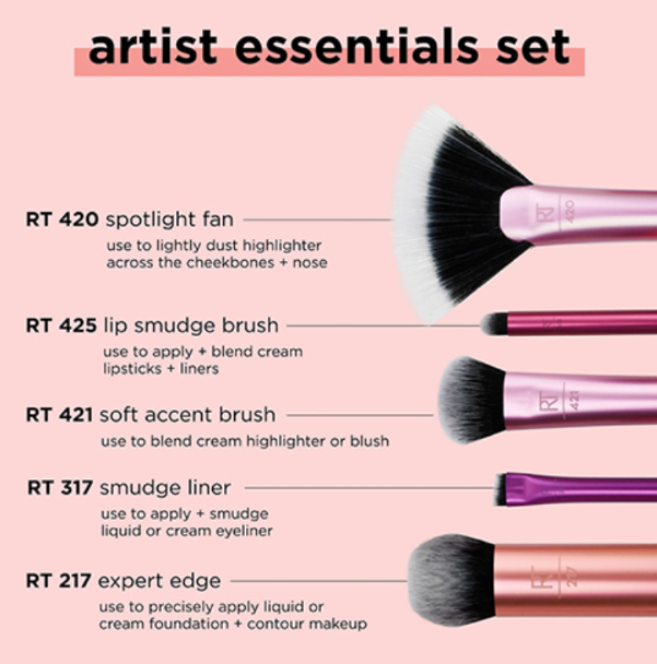 ست براش 5 عددی artist essentials ریل تکنیکس کد 01895