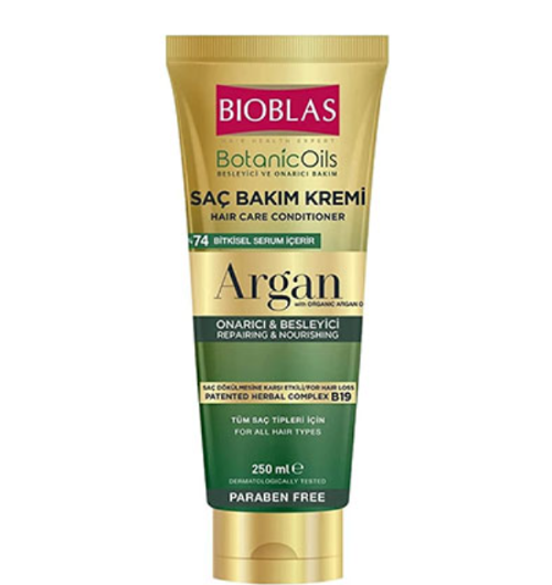 ماسک موی داخل حمام آرگان بیوبلاس Bioblas مدل Repairing/Nurishing با حجم ۲۵۰ میل