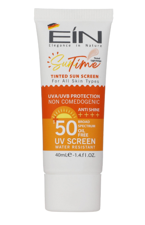 کرم ضد آفتاب رنگی ای آی ان با SPF50 مناسب انواع پوست (بژ روشن)حجم 40 میل