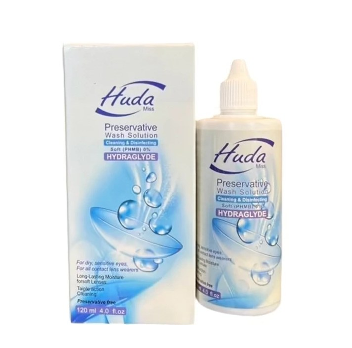 مایع لنز هدی میس Huda miss مناسب چشم خشک و حساس حجم 120 میل