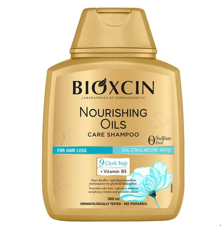 شامپو ضدریزش بدون سولفات روغن 9 گیاه بیوکسین 300 میل ا Bioxin Anti-Hair Loss Biotin Collagen Volumizing Shampoo